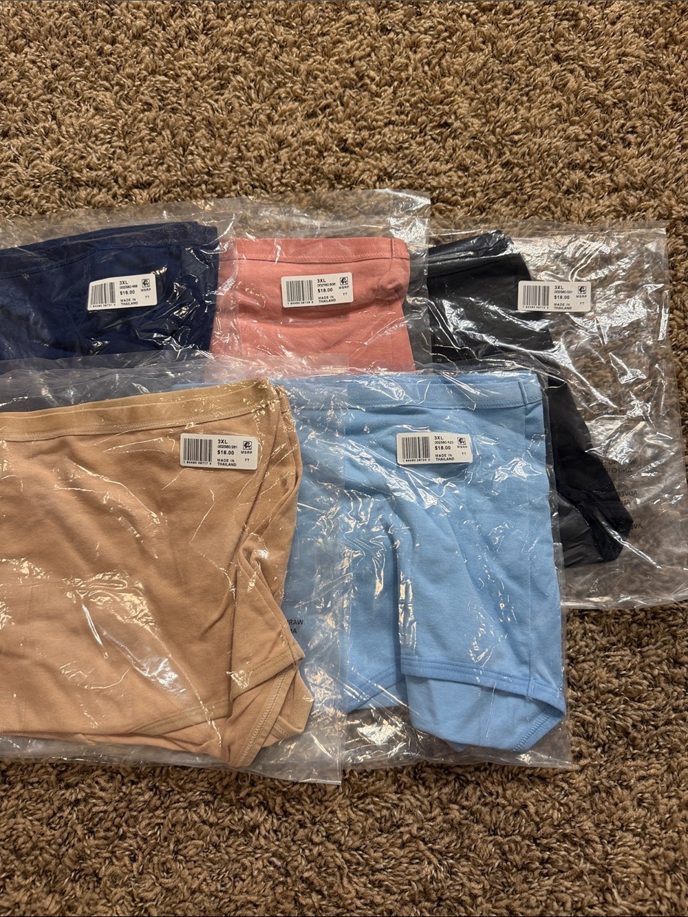 Jockey Women's Briefs Pack — Navy, Pink, Black, Tan, Light Blue